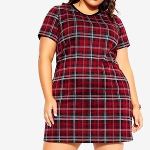 City Chic Plus Plaid Dress (Large - 20)